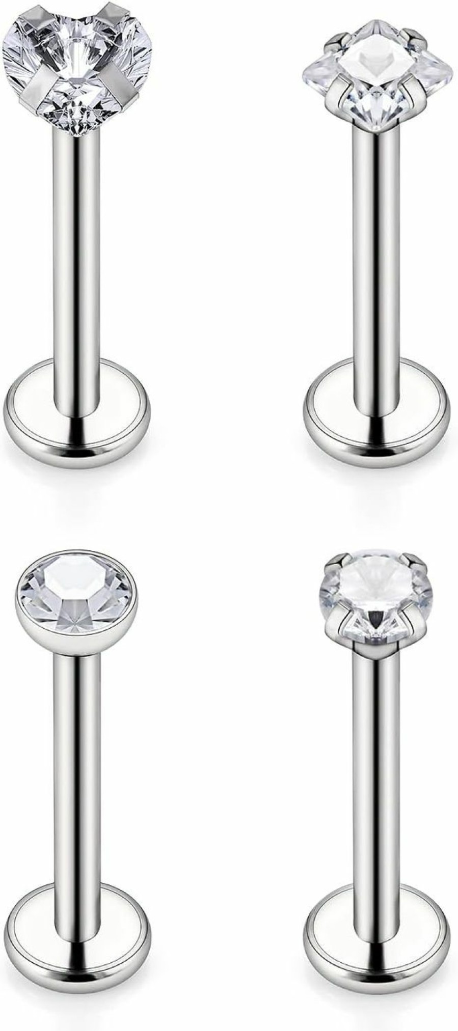 Lcolyoli Body Piercing Studs | Lcolyoli G23 Titanium Lip Rings 16G 18G 20G Labret Jewelry Medusa Piercing Jewelry Monroe Lip Rings Tragus Nail Conch Helix Earring Stud For Women Men