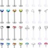 Magitaco Body Piercing Studs | Magitaco 32Pcs 16G Lip Rings Stainless Steel Labret Studs Monroe Ring Piercing Jewelry For Women Men Conch Cartilage Tragus Helix Earring Barbells 6Mm 8Mm 10Mm