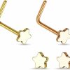 Forbidden Body Jewelry Body Piercing Studs | Forbidden Body Jewelry 20G Surgical Steel Star Top L-Shaped Nose Stud (Choose Quantity/Color)